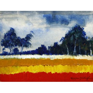 Ayesha Siddiqui, 5 x 6 Inch, Oil on Canvas,  Landscape Painting, AC-AYS-049